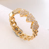 Ins Heart Ring Twist Classical Cubic Zircon for Woman Lover Rose Gold Color Wedding Engagement Finger Ring For Girl Jewelry Gift