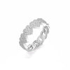 Ins Heart Ring Twist Classical Cubic Zircon for Woman Lover Rose Gold Color Wedding Engagement Finger Ring For Girl Jewelry Gift