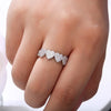 Ins Heart Ring Twist Classical Cubic Zircon for Woman Lover Rose Gold Color Wedding Engagement Finger Ring For Girl Jewelry Gift