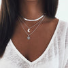 Ins Kpop Jewelry 2021 Streetwear Women's Neck Chain Lotus Pendants And Necklaces Silver Color Beads Choker Tree of Life Chocker