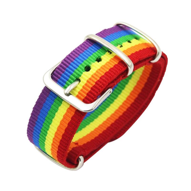 Ins Nepal Rainbow Woven Bracelets LGBT Lesbians Gays Bisexuals Bracelets Woven Braided Women Pride Men Couple Friendship Jewelry