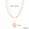 Ins Net Celebrity Jewelry Stacking Layered Necklace Hiphop Multi-layer Medal Metal Choker Necklace