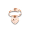 Ins Stainless Steel Silverly Love Rings For Women Adjustable Temperament Engagement Wedding Rings Jewelry  2022