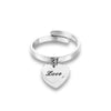 Ins Stainless Steel Silverly Love Rings For Women Adjustable Temperament Engagement Wedding Rings Jewelry  2022