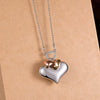 Ins Trendy 3D Big Heart Pendent Necklace Silverly And Gold Color Chain Woman Necklace Valentine's Day Gift Jewelry Accessories