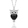 Ins Trendy Small Owl Necklace For Women Stainless Steel Gold Cat Eye Crystal Pendant Sweater Chain Necklace Jewelry GiftS 2022