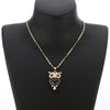 Ins Trendy Small Owl Necklace For Women Stainless Steel Gold Cat Eye Crystal Pendant Sweater Chain Necklace Jewelry GiftS 2022