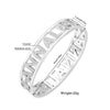 Ins Women's Stainless Steel Bangles Femme Wthie Crystal ANNALISA Letter Hollow For Valentine's Day Wedding Jewelry Gifts