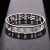 Ins Women's Stainless Steel Bangles Femme Wthie Crystal ANNALISA Letter Hollow For Valentine's Day Wedding Jewelry Gifts