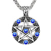 Invert Pentacle Pentagram Star Pewter Pendant Necklace For Lady Boy Man Alchemist Necklace for Men Jewelry Friend Gift