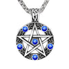 Invert Pentacle Pentagram Star Pewter Pendant Necklace For Lady Boy Man Alchemist Necklace for Men Jewelry Friend Gift