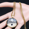 Irish Knot Yin Yang Gossip Natural Stone Stainless Steel Gold Silver Color Chain Necklaces Women/Men Jewelry gargantilla NXS02