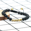 Irregular Copper Beads Braided Bracelet Natural 6mm Tiger Volcanic Lava Bangle For Women Men Handmade Ethnic Tibetan Jewelry