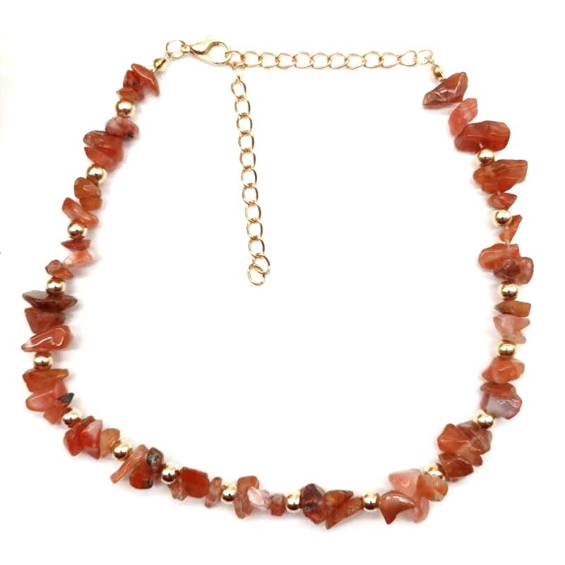 Irregular Natural Energy Crystal Stone Bead Short Chain Necklaces Chokers For Women Girl Party Club Decor Jewelry