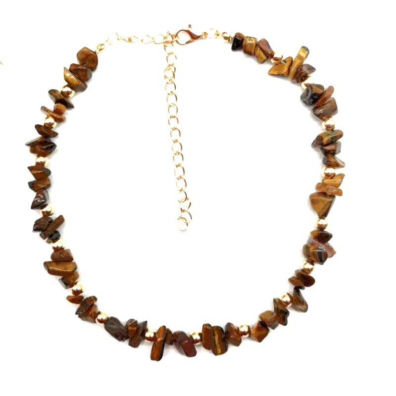 Irregular Natural Energy Crystal Stone Bead Short Chain Necklaces Chokers For Women Girl Party Club Decor Jewelry