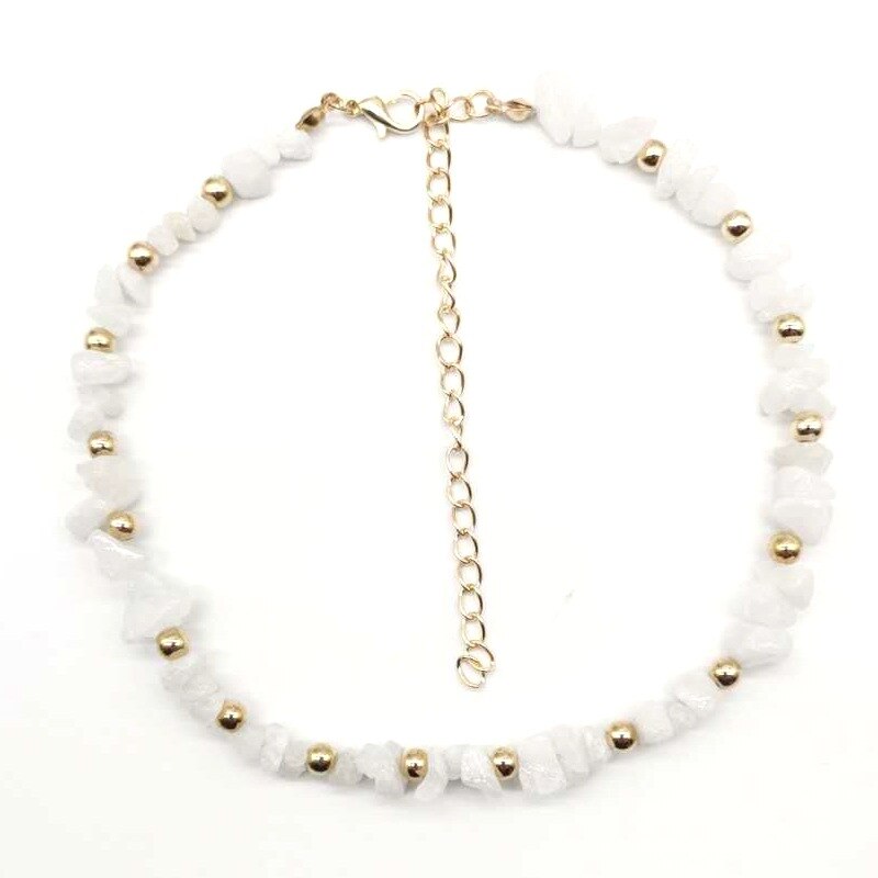 Irregular Natural Energy Crystal Stone Bead Short Chain Necklaces Chokers For Women Girl Party Club Decor Jewelry