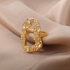 Irregular Round Zircon Rings for Women Stainless Steel Geometric Finger Ring 2023 Trend Bridesmaid Wedding Jewelry Gift anillos