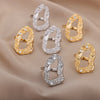 Irregular Round Zircon Rings for Women Stainless Steel Geometric Finger Ring 2023 Trend Bridesmaid Wedding Jewelry Gift anillos