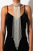 Irregular Wide Tassel Pearl Necklace Chocker Jewelry Women Long Necklace Long Pearl Tassel Necklace Female Sweater Body Jewelry