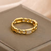 Irregular Zircon Chain Rings For Women Stainless Steel Crystal Finger Ring 2023 Trend Wedding Band Couple Jewelry anillos mujer