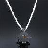 Islam Hamsa Hand Stainless Steel Tiger's Eye Stone Necklaces Women/Men Silver Color Statement Necklace Jewelry collana N7028S04