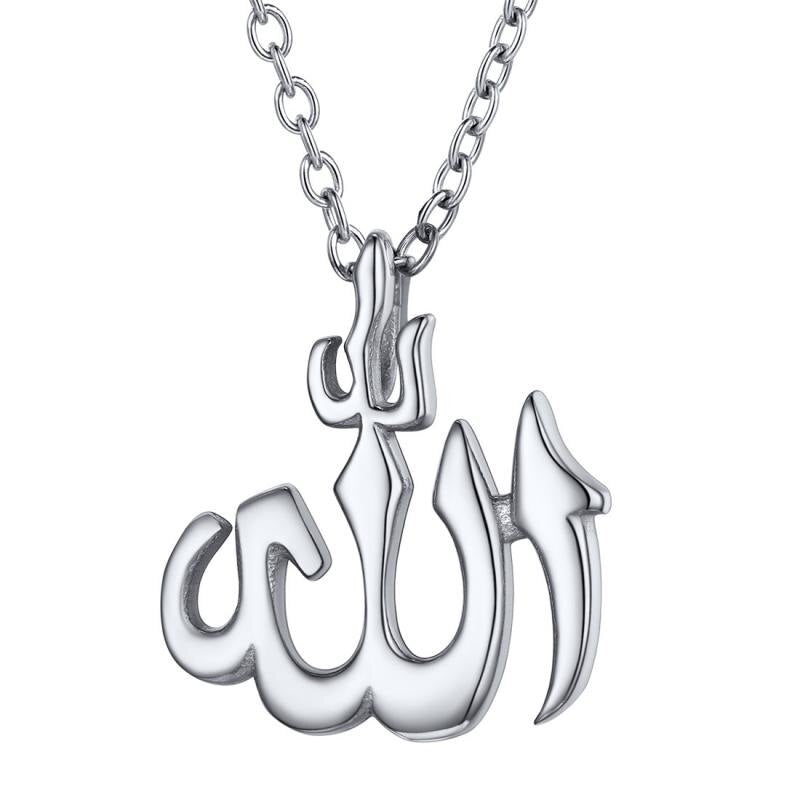 Islam Muslim Rune Pendant Necklace Men's Women's Necklace Titanium Steel Religious Amulet Pendant Accessories Party Jewelry 2022