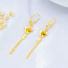 Italian New Fashion Flower Shape Design Long Tassel Earrings Charm Women Birthd Anniversary Party Gift Jewelry Accessories
