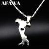 Italy Map Pendant Necklaces Stainless Steel Chain for Women Men Silver Color Italian Italia Choker Necklace Jewelry Gift N504S01