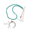 Ivory Bone Horn Necklace Crescent Moon Chokers Pendant Necklace Women