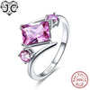 2020 New Fashion Elegant Emerald & Pink Topaz Real 925 Sterling Silver Ring Size 6 7 8 9 Gorgeous Noblest Women Fine Jewelry