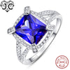 Fine Jewelry Nice Wedding Women Spessartine Garnet & Tanzanite White Topaz Solid Real 925 Sterling Silver Ring Size 6 7 8 9