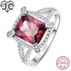 Fine Jewelry Nice Wedding Women Spessartine Garnet & Tanzanite White Topaz Solid Real 925 Sterling Silver Ring Size 6 7 8 9