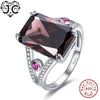 Unisex Wedding Ring Fine Jewelry Emerald & Spessartine & Blue & Ruby Topaz 100% Solid 925 Sterling Silver Ring Size 6 7 8 9