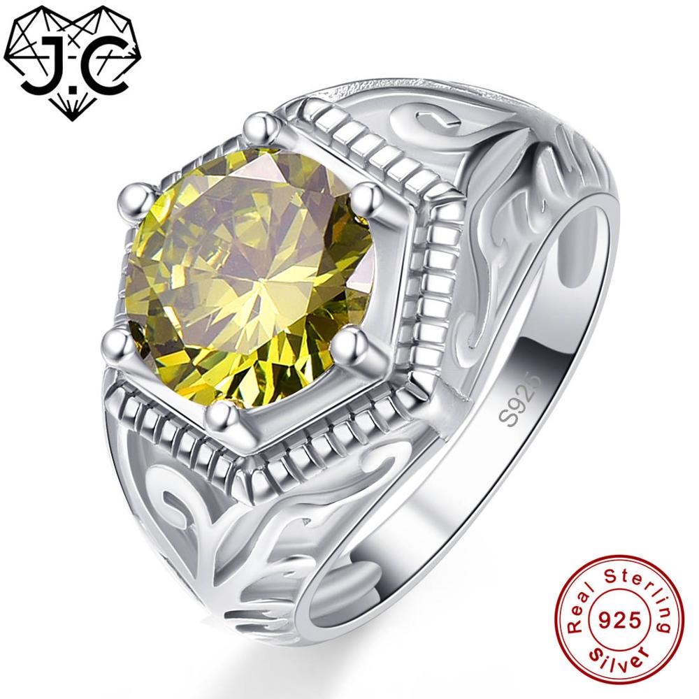 Wedding Band Solitaire Fine Jewelry Blue Topaz Peridot Solid 925 Sterling Silver Ring Size 6 7 8 9 For Women Men Party Gifts