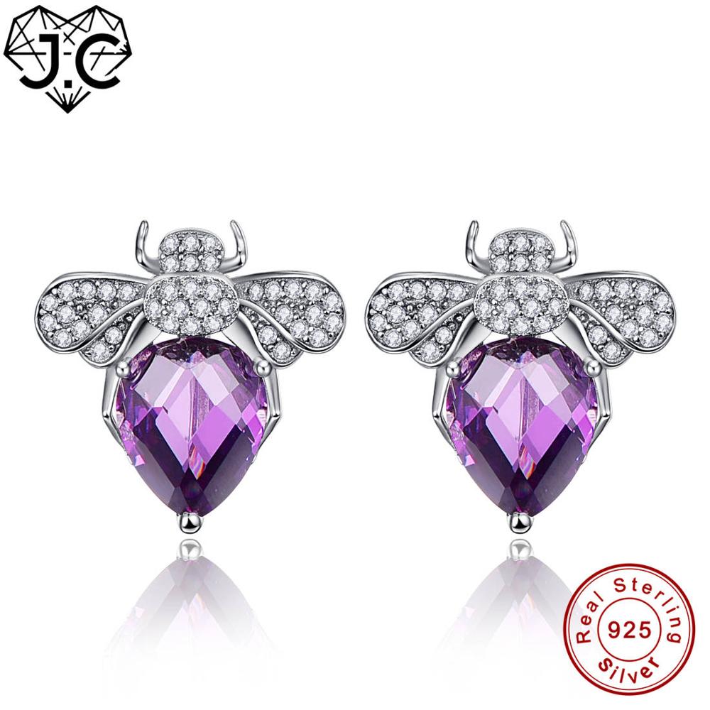 for Women Lover Amethyst Morganite Topaz Solid 925 Sterling Silver Earrings Fine Fashion Jewelry Earrings