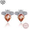 for Women Lover Amethyst Morganite Topaz Solid 925 Sterling Silver Earrings Fine Fashion Jewelry Earrings