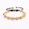 JARAVVI High Quality  Stainless Steel Beads  CZ Blue Hand Arrow Charm Women Men Bracelet Bangle Jewelry Gift