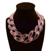 JAVRICK Lackingone Acrylic Collar Chunky Choker Statement Bib Chain Necklace Pendants  5 Color