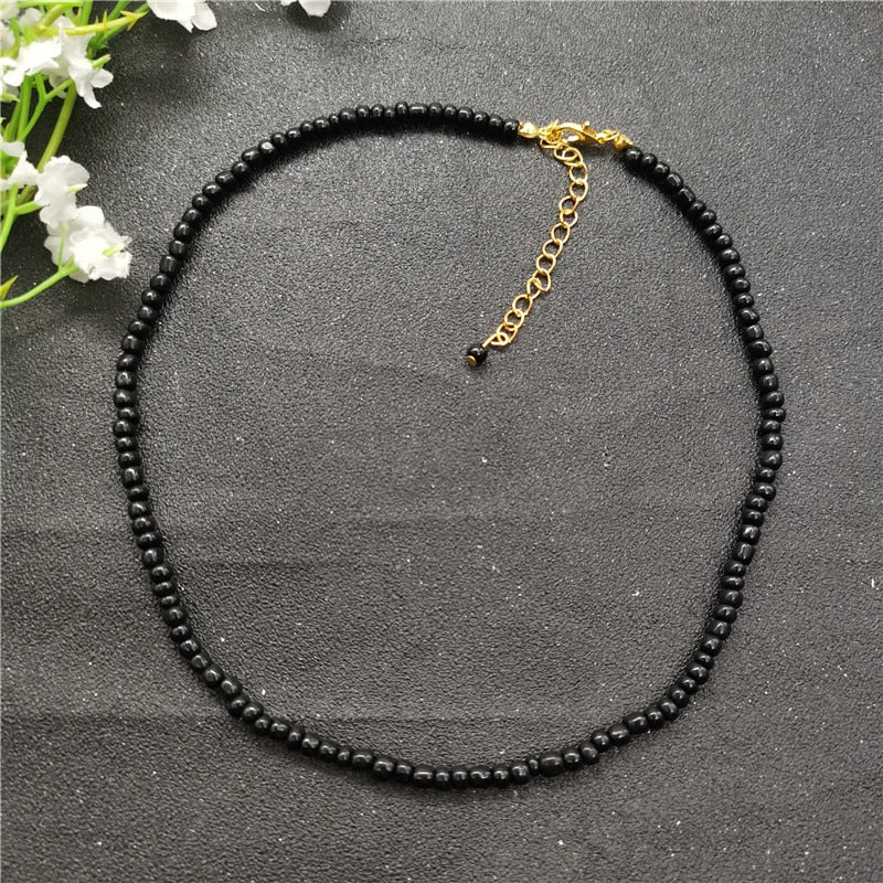 JCYMONG 13 Color 4mm Beads Necklace For Women collares de moda 2022 Strand Long Necklace collier Bohemian PartyJewelry
