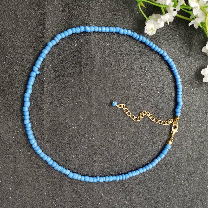 JCYMONG 13 Color 4mm Beads Necklace For Women collares de moda 2022 Strand Long Necklace collier Bohemian PartyJewelry