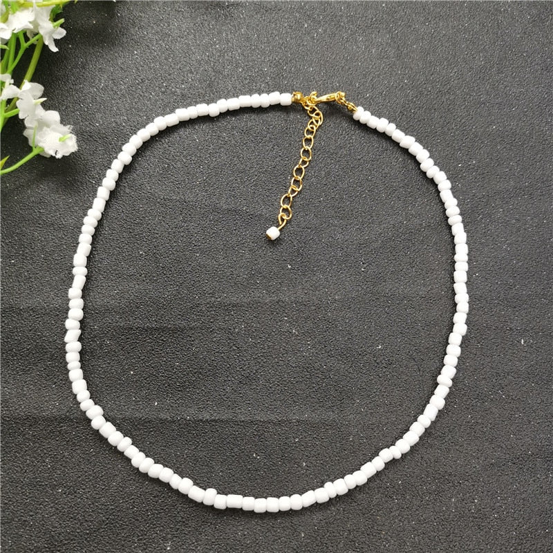 JCYMONG 13 Color 4mm Beads Necklace For Women collares de moda 2022 Strand Long Necklace collier Bohemian PartyJewelry