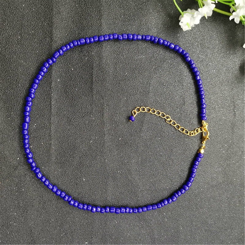 JCYMONG 13 Color 4mm Beads Necklace For Women collares de moda 2022 Strand Long Necklace collier Bohemian PartyJewelry