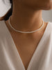 JCYMONG 2021 Simple 5 Size White Imitation Pearl Choker Necklace For Women Elegant Big Round Simulated Pearl Weddings Jewelry