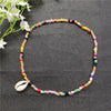 JCYMONG Elastic Line Choker Necklace For Women Colorful 4mm Beads Necklace 2021 Bohemian Natural Shell Pendant Necklace