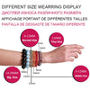 JD Women  Smooth White Opal Moon Stone Bracelet Stretch Cord Elastic Colorful Cat Eyes Stone Expandable Rope Jewelry