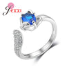 Fashion Fox Open Ring With shiny CZ Charm 925 Sterling Silver Women Appointment Jewelry Romantic Gift High Quality