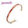 Fashion Glittering Wholesale Price Design Gold Different Color Cubic Zirconia Bracelet For Women Wedding Jewelry