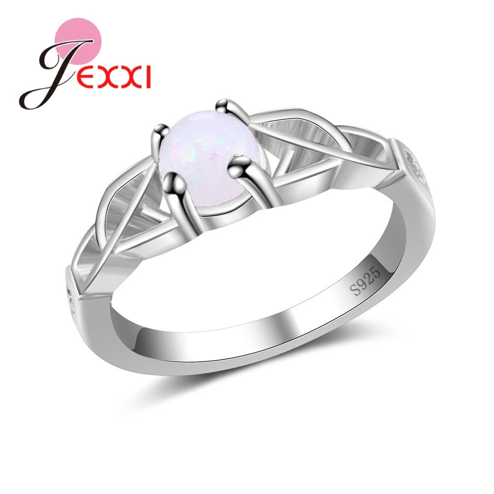 Fashion Modern Rings Bridal Wedding Finger Rings 925 Sterling Silver Trendy Gift For Mother/Girlfriend/Lover/Sister