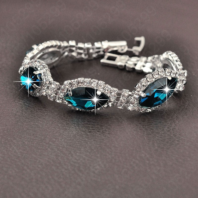 Hot Sell European Style 925 Sterling Silver Clear Exquisite Cubic Zirconia Charm Bracelet for Women 4 Color Jewelry