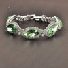 Hot Sell European Style 925 Sterling Silver Clear Exquisite Cubic Zirconia Charm Bracelet for Women 4 Color Jewelry